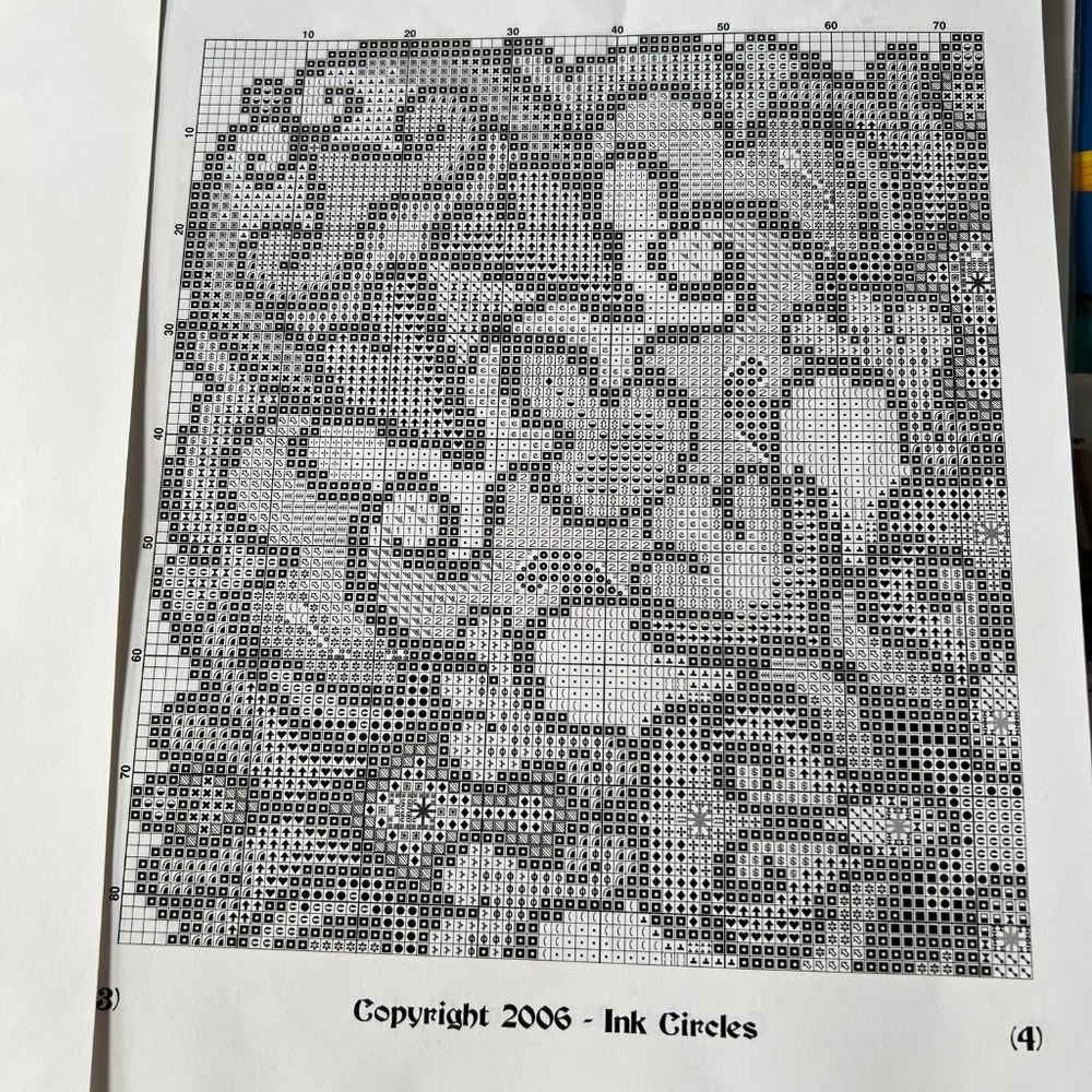 Ink Circles Kaleidoscope Cross Stitch Pattern Graph Booklet 2006 - Picture 4 of 4